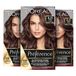 L'Oréal Paris Permanente haarverf, haarverfset met kleuring en kleurglans-verzorgingsbalsem, Préférence, 6.21 licht parelmoerbruin, set van 3
