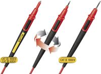 Fluke TL175 Veiligheidsmeetsnoerenset Banaanstekker 4 mm Testpunt 1.50 m Zwart, Rood 1 stuk(s)