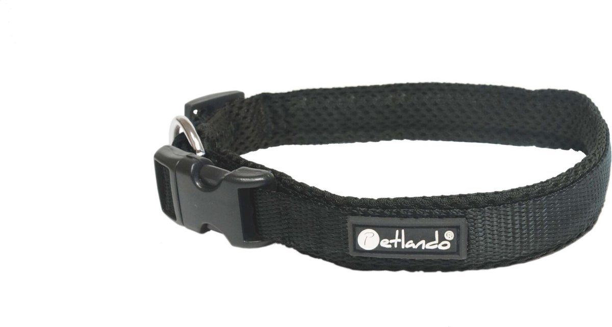 petlando Hondenhalsband Mesh Collar XXXS Zwart 25-30cm zwart
