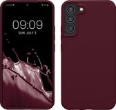 kwmobile telefoonhoesje geschikt voor Samsung Galaxy S22 Plus - Hoesje met siliconen coating - Smartphone case in bordeaux-violet
