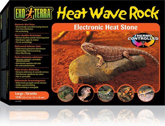 Exo Terra Terrarium Verwarmer - Warmtesteen - Bruin - Large
