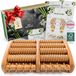 Merkloos Voetmassageroller - Houten voetmassageapparaat - Schima Superba - Antislip - Met meer dan 1000 rolpunten