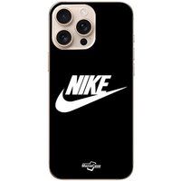 Nike Maniacase Beschermhoes iPhone 16 Pro logo blanc front noir