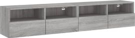 vidaXL Meuble TV 2 pièces 80x30x30 cm bois traité gris chêne Sonoma