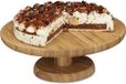 Relaxdays Taartplateau Bamboe Rond 33 cm