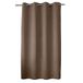 ED ENJOY HOME Verduisteringsgordijn met zilveren oogjes, bruin, 140 x 180 cm, 100% polyester, Oeko-Tex-gecertificeerde stof, zoethoutcollectie