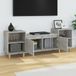 Maison Exclusive - Meuble TV aspect béton, gris, 160x35x55 cm, fabriqué en panneau de fibres de bois