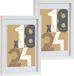 Arte r 2x stuks houten fotolijst - wit - 21 x 30 cm