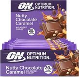 Optimum Nutrition Protein Bars - Nutty Chocolate Caramel Proteine Repen - Vegetarisch - 10 Eiwitrepen (550 gram)
