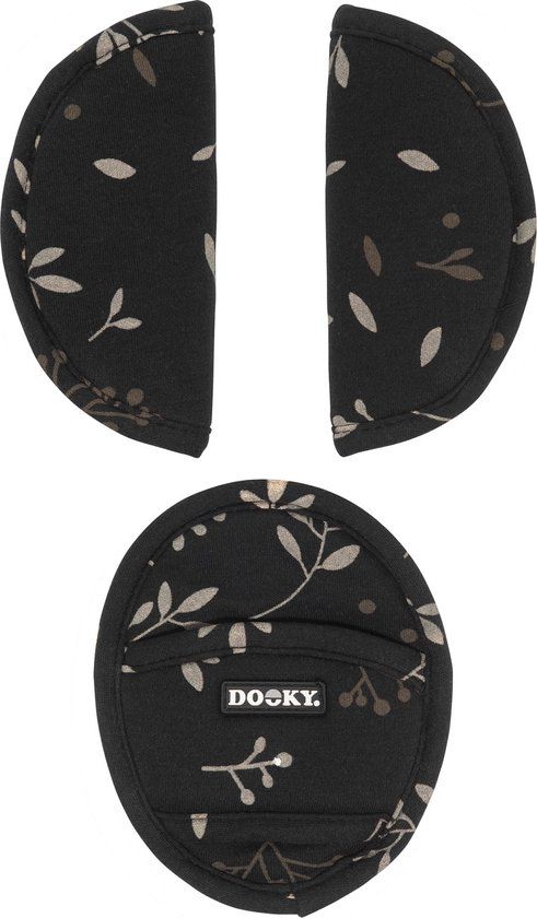 Dooky Gordelbeschermers Universeel - Romantic Leaves Black