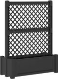 vidaXL Grote plantenbak met trellis Antracietkleurig 99,5 x 43 x 133,5 cm