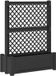 vidaXL Grote plantenbak met trellis Antracietkleurig 99,5 x 43 x 133,5 cm