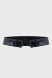KIHILIST by KILLSTAR KILLSTAR Kihilist Nova Double Belt Dames Riem - Zwart