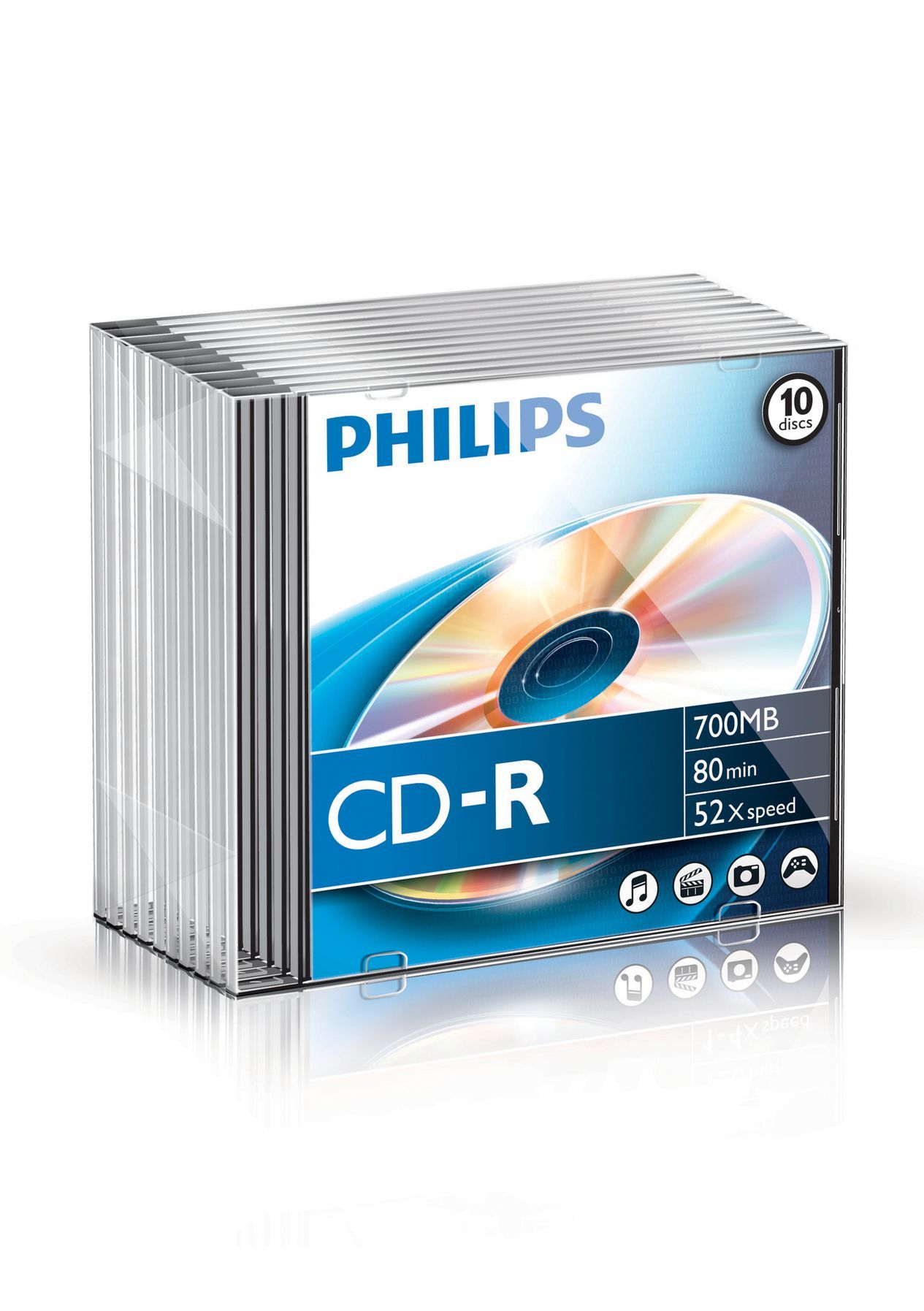 Philips CD-R - 700MB - 52x - 10-pack