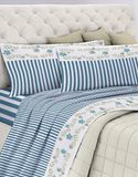 GEMITEX Beddengoedset van katoen, 100% katoen, ademend, vrij van schadelijke stoffen, gecertificeerde kwaliteit Standard 100 by OEKO-TEX vertrouwen in textiel, eenpersoonsbed, G26/blauw