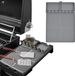 Famanu – Siliconen BBQ grillmat voor XL smoker en grillwagen - hittebestendige opbergmat voor grillgereedschap en accessoires