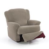 FAVERTI® Super elastische relaxstoelbekleding van 70 tot 90 cm | Model Noveel | linnen | overtrek voor ligstoel met aparte voeten | kwaliteitsbescherming van jacquard-stof en katoen
