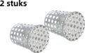 Sans marque Filtre de drain de sol en 2 pièces - Insert de drain latéral en acier inoxydable 304 - Convient pour les drains de balcon et de toit - Anti-colmatage et anti-rat - Tuyaux 50 [mécanique] - Argent