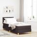 Maison Exclusive - lit boxspring LED avec tête de lit, brun foncé, 80 x 200 cm, rembourré