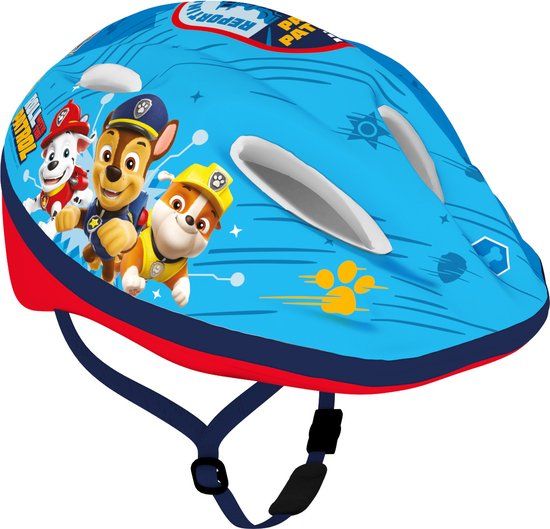 4KidsOnly Paw Patrol Fietshelm - Kinderhelm - Geschikt voor Fietsen, Skaten & Steppen - Verstelbaar - Maat 52-56 cm - Blauw/Rood