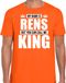 Bellatio Decorations Naam cadeau t-shirt - my name is Rens - but you can call me King - oranje - heren - koningsdag - verjaardag - sport L