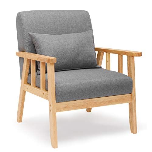 Mondeer Fauteuil - Retro - Linnen - Donkergrijs