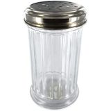 Fackelmann 46883 poedersuikerstrooier Parmezaanse rasp, glas, wit, 13 x 8 x 8 cm