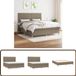 vidaXL Boxspring met matras - Taupe - 180x200 cm