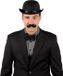 Smiffys Gentleman/Aristocraat Verkleedkleding setje 3 delig - Engelse bolhoed - vlinderstrikje - plaksnor - zwart - voor heren