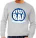 Bellatio Decorations Shoppartners Bv Foute kersttrui kerstbal blauw op grijze sweater voor heren - kersttruien XXL