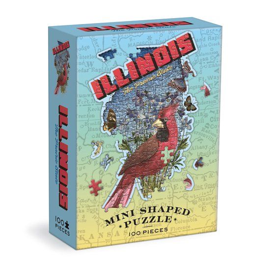 Galison Illinois Mini Shaped Puzzle