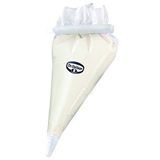 Dr. Oetker Wegwerp spuitzak set incl. 4 spuitmonden, spuitzakken met sluitclip om te versieren, bakaccessoires voor decoratie (kleur: transparant/wit), hoeveelheid: 1 stuk