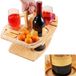 Merkloos / Sans marque Bol Draagbare Houten Picknicktafel met Glashouder