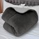 Soleil d'ocre Fleece Microfiber Duvet 140 x 200 cm Two-Tone Grey and Anthracite