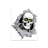 4R Quattroerre.it 831 sticker schedel, 13,5 x 16 cm, geel