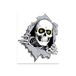4R Quattroerre.it 831 sticker schedel, 13,5 x 16 cm, geel