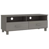 vidaXL meuble TV HAMAR 106x40x40 cm pin massif gris clair