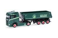 Herpa vrachtwagen model Scania CS 20 ND rondkipper oplegger "Latussek", schaal 1:87, voor diorama, modelbouw, verzamelobject, Made in Germany, kunststof