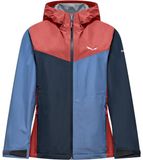SALEWA Puez Jas Heren Blauw Marineblauw Rood L Polyester Waterdicht Winddicht Ademend PFC-vrij