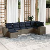 Maison Exclusive - Salon de jardin 7 pièces avec coussins gris en résine tressée