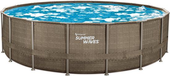 Summer Waves Frame Zwembad Rond - ⌀549 x 132 cm