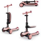 KinderKraft HALLEY 2 2-in-1 Loopfiets en Driewieler Step - Roze