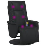 VidaXL Elektrische Massagestoel Zwart Kunstleer