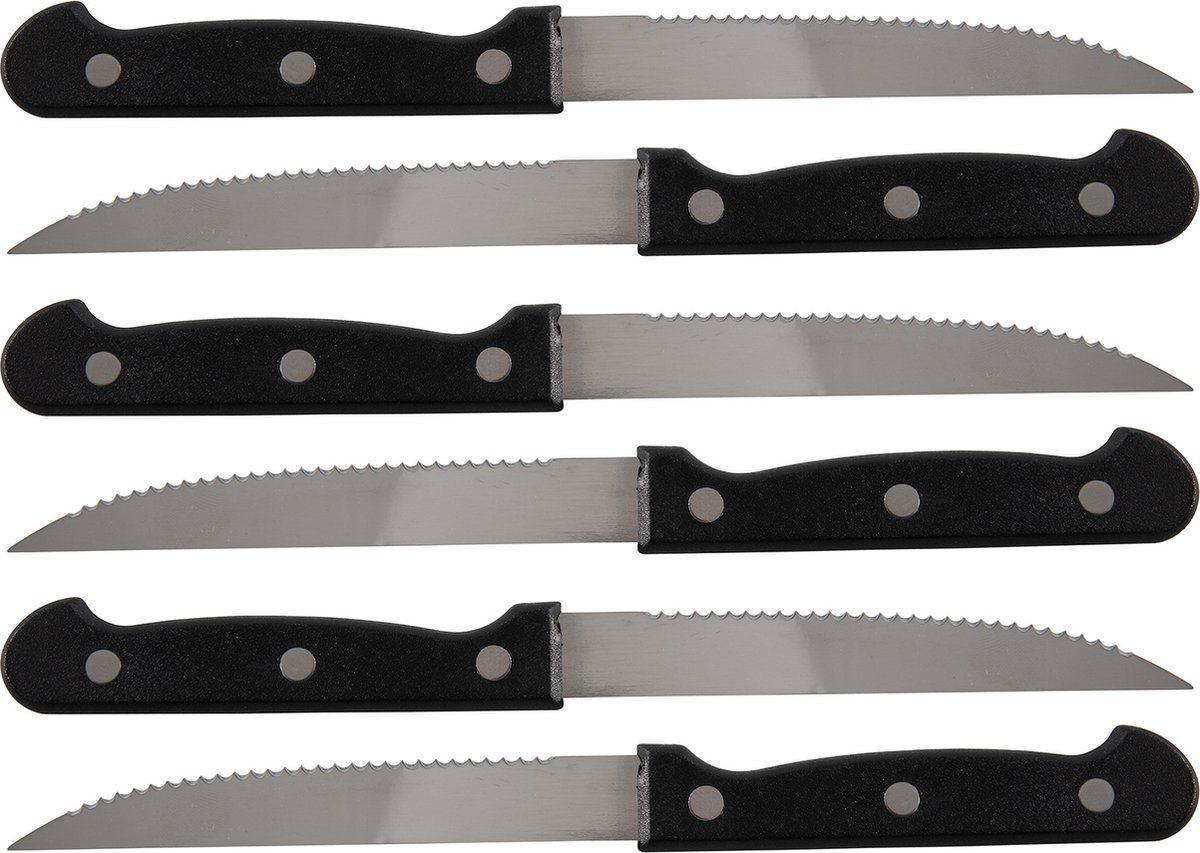Svenska Living Steakmessenset - 6-delig - 21.5cm - Zwart