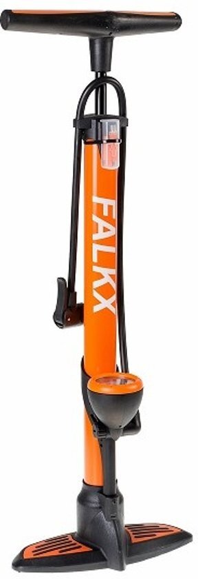 Falkx Vloerpomp Aluminium Met Drukmeter Oranje