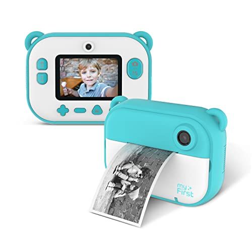 My First Camera Insta 2 Instant Camera Hybrid Instant Camera Roze Film Sticker (140 Shots) Voorkant en Selfie Lens voor jongen Meisje (Blauw)