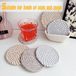 Ibenzoa® Sous-verres faits main style bohème avec panier de rangement