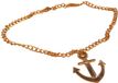 Merkloos Funny Fashion Matrozen/matroos ketting - met anker - goud - kunststof - verkleed accessoires