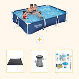 Bestway Rechthoekig Steel Pro Zwembad - 300 x 201 x 66 cm - Blauw