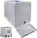 Famanu - IBC tankafdekking 1000L afdekzeil waterreservoir zilver